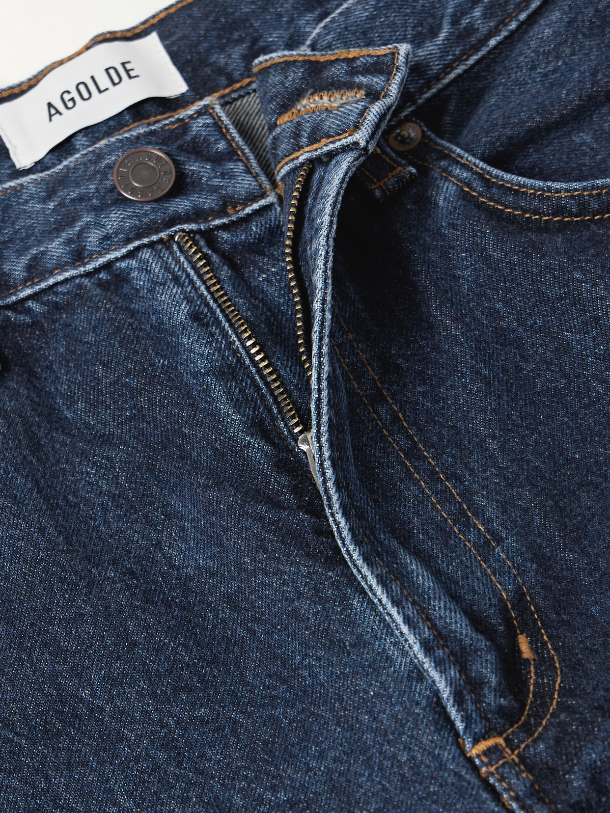 Agolde Low Curve Crop High-rise Wide-leg Jeans In Blue