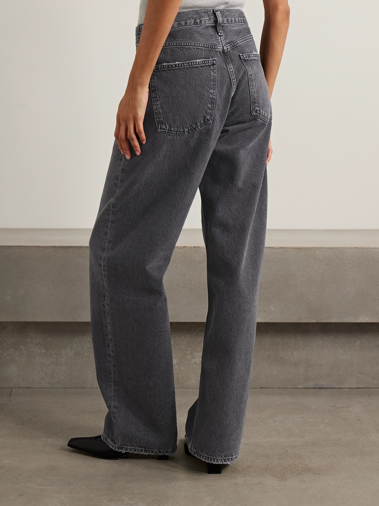 Arc Long Mid-Rise Wide- Leg