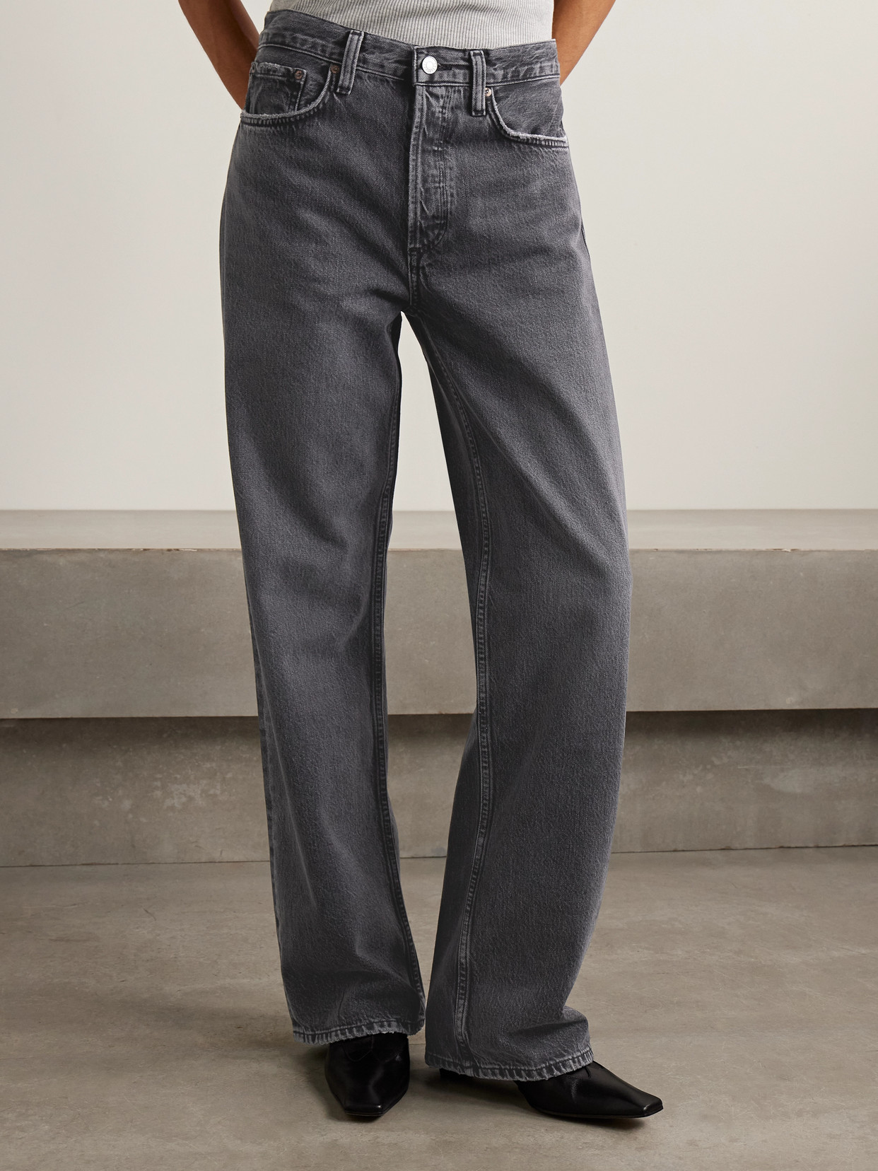 Arc Long Mid-Rise Wide- Leg