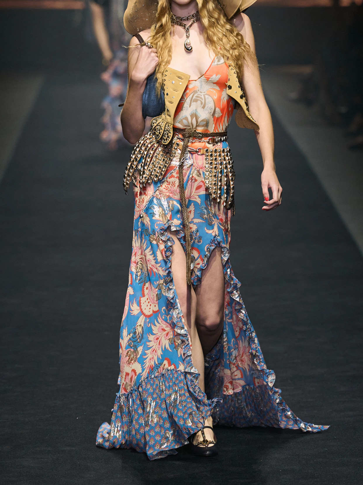 Etro Printed Silk Top In Multi