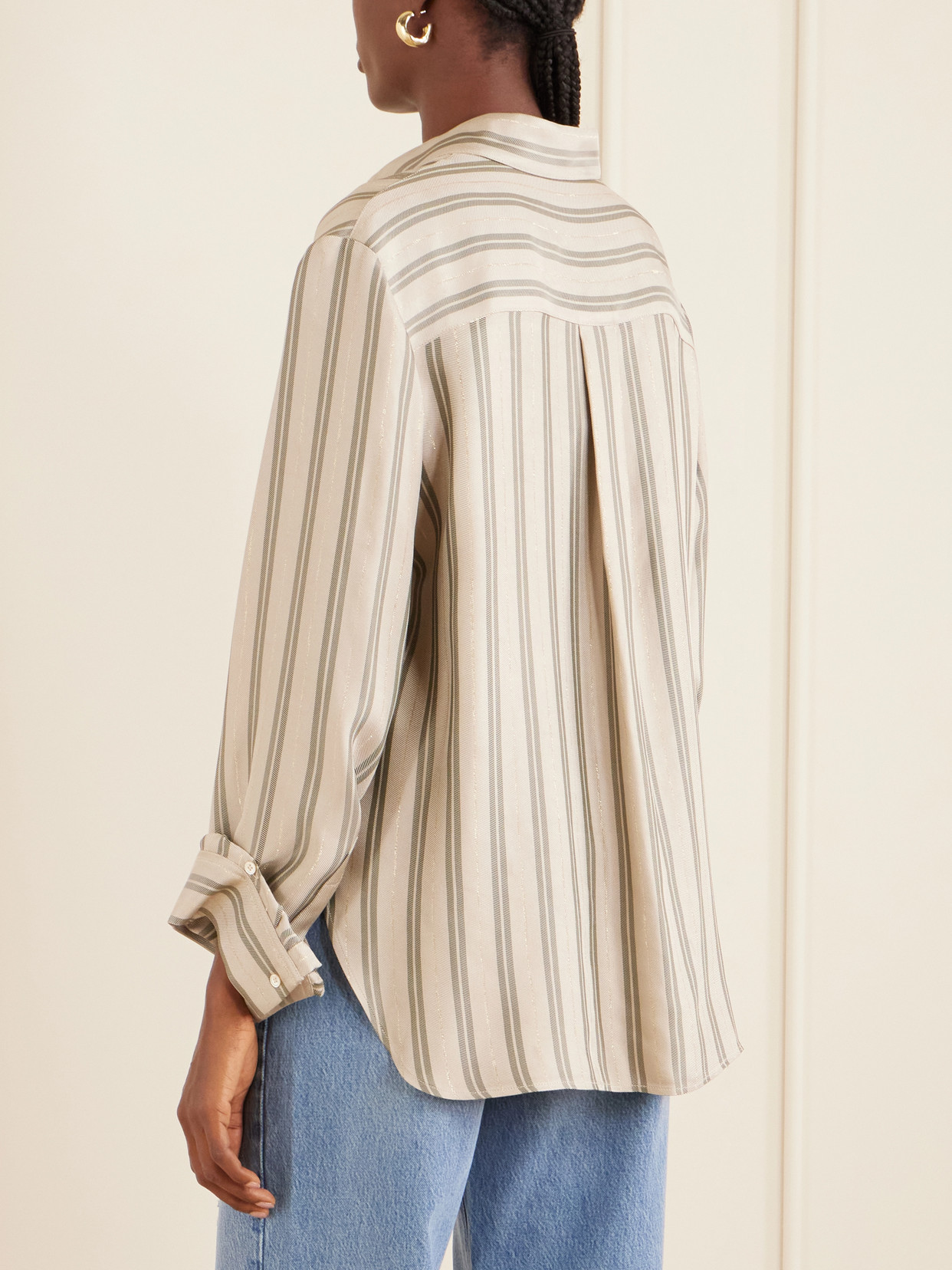 Next Morning Striped Crepe Shirt