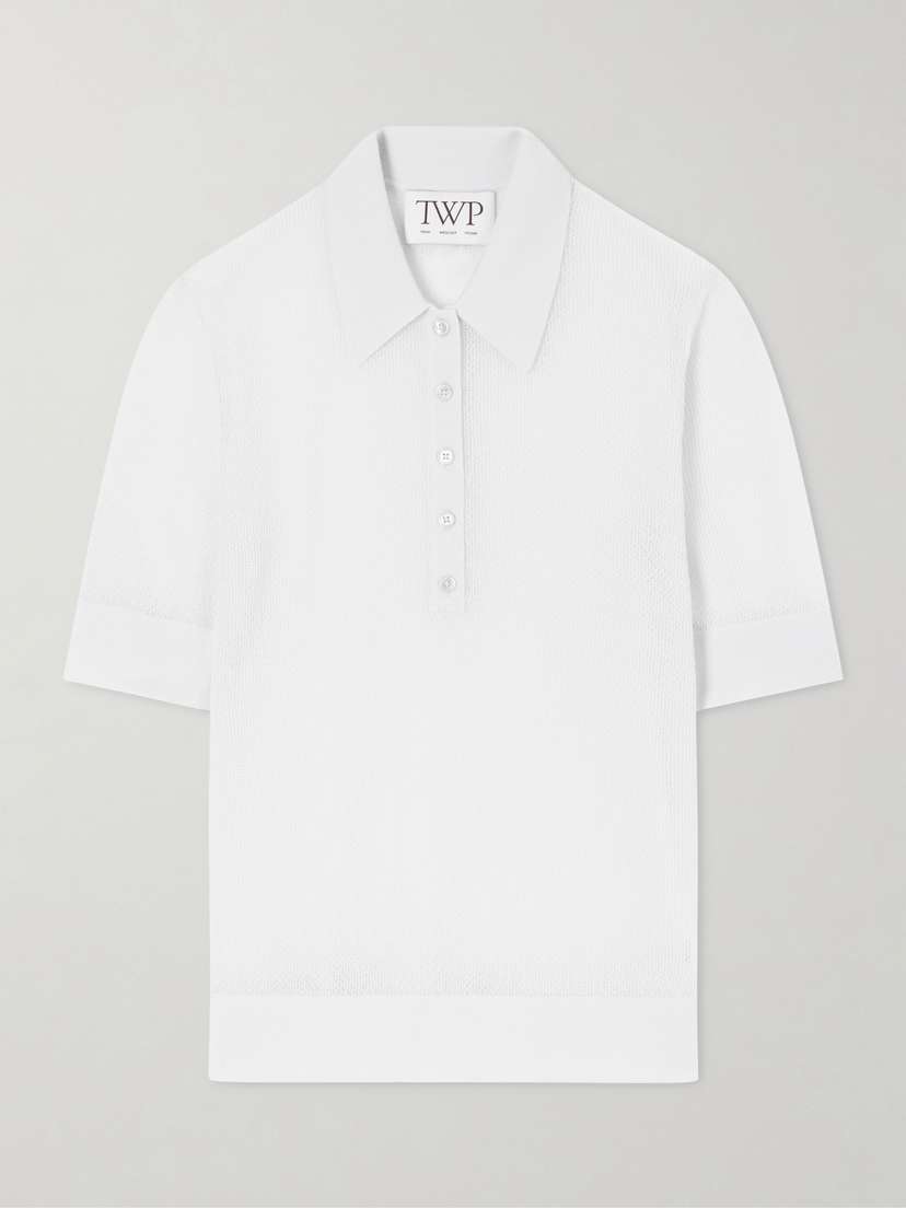 TWP Open Stitch Cashmere Polo Shirt