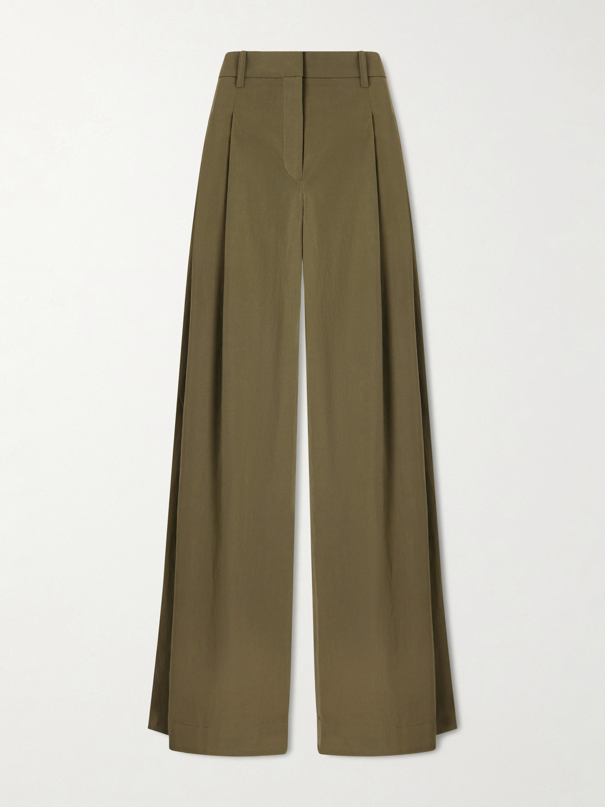 Twp New Didi Cotton Wide-leg Pants In Green
