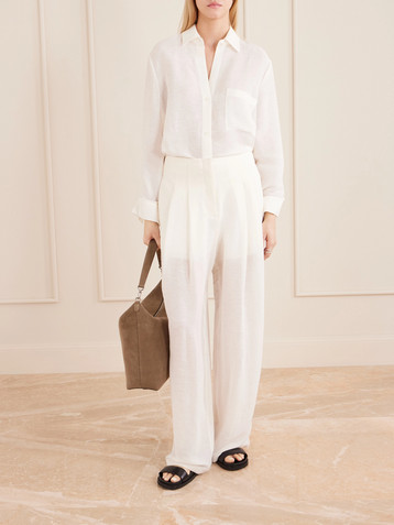 TWP Carries linen and silk-blend wide-leg pants