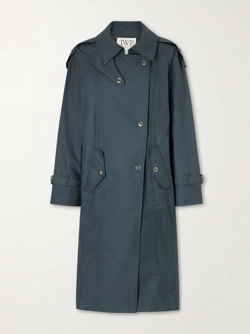 TWP Long Bogie Cotton-blend Canvas Trench Coat