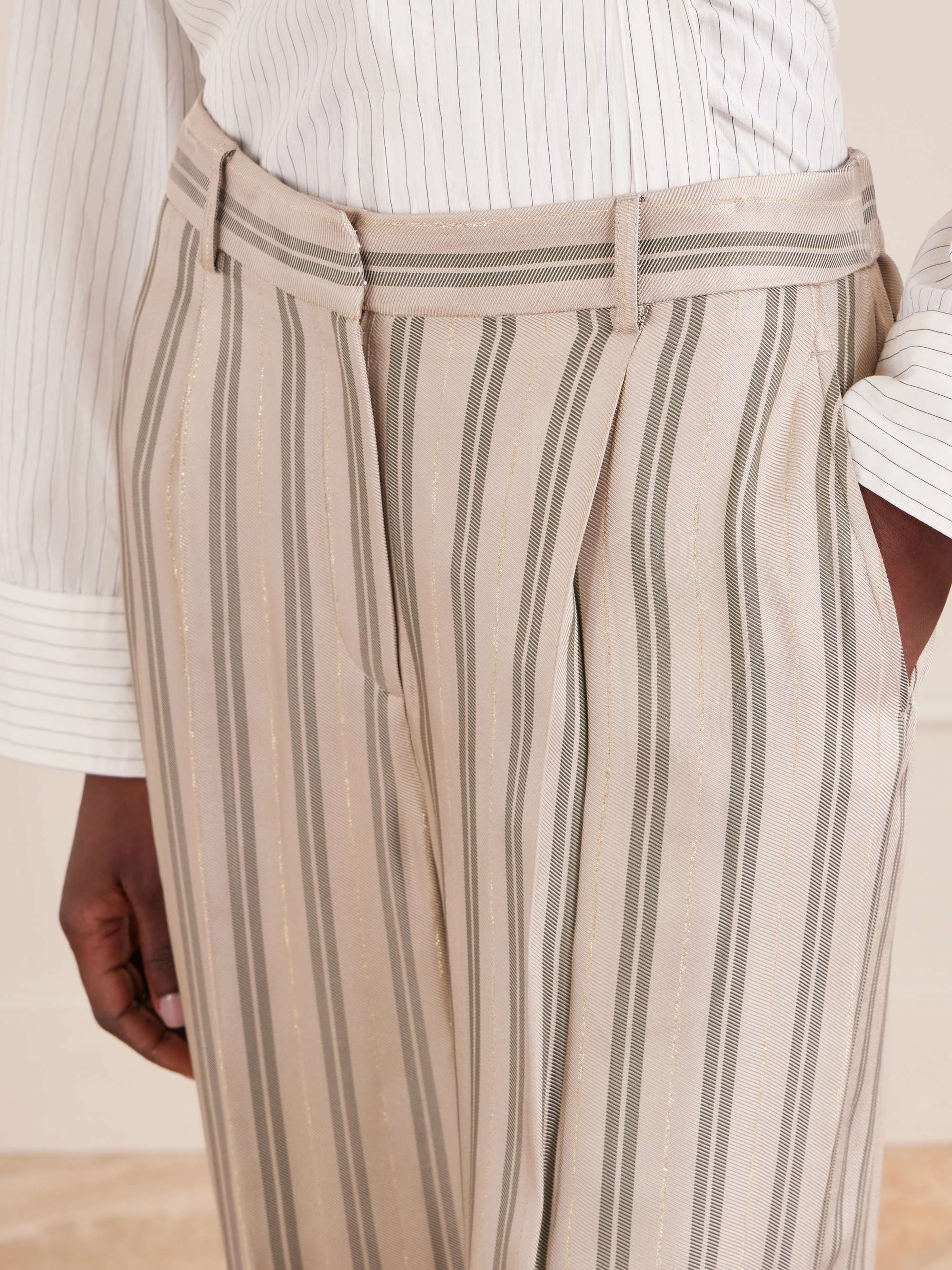 TWP Hudson St striped wide-leg pants | NET-A-PORTER