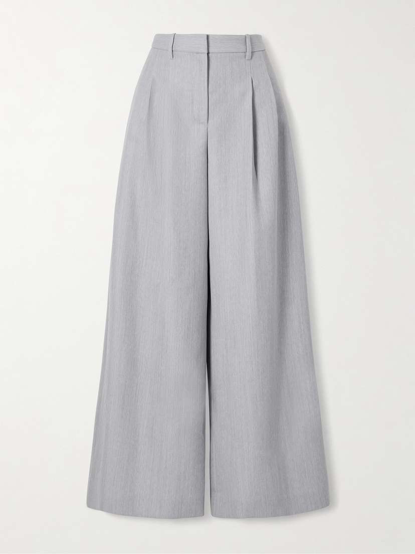 TWP Avery Mid-rise Pleated Wool Wide-leg Pants