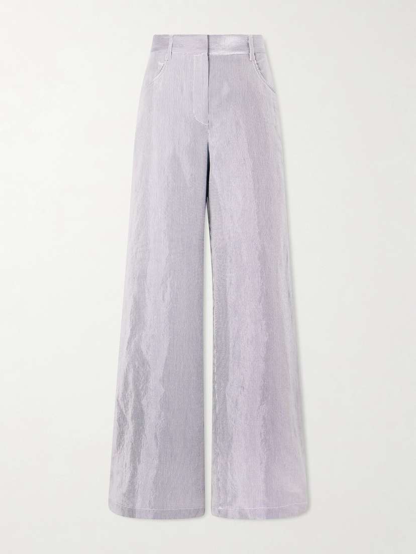 TWP Dylan Striped Cotton-blend Gabardine Wide-leg Pants | Thumbnail 7