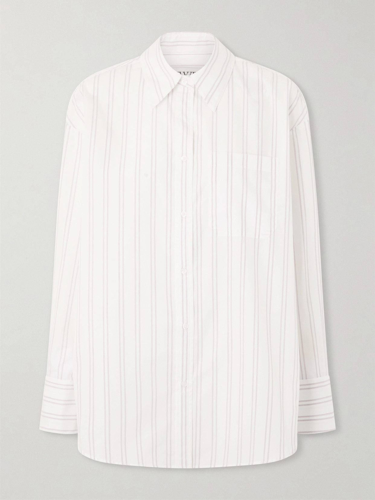 Twp Big Joe Striped Cotton-poplin Shirt In White