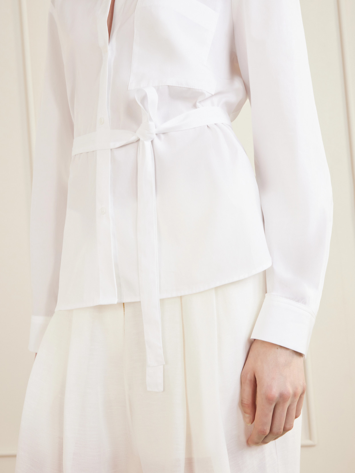 Tied Down Cotton Shirt