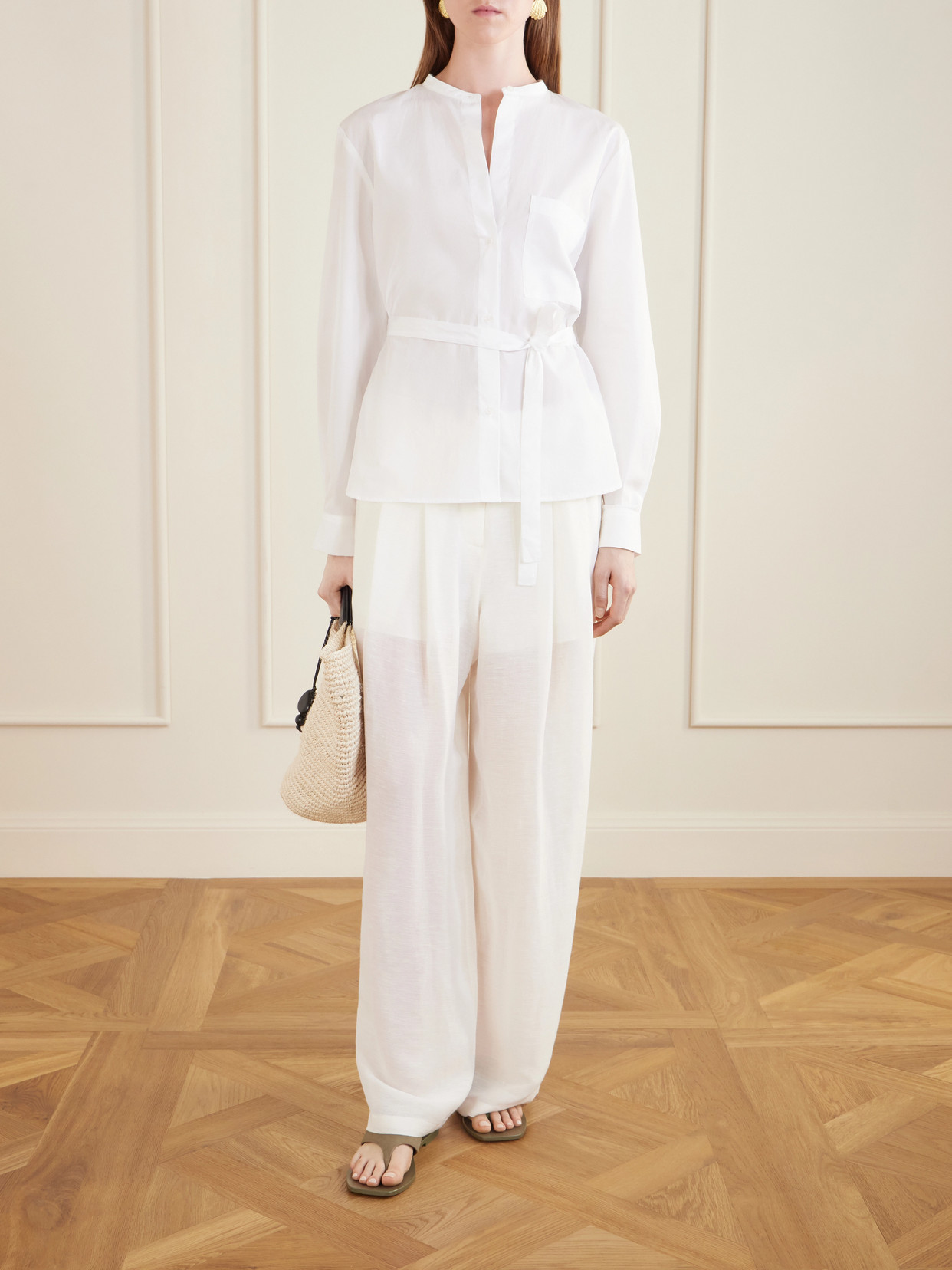 Tied Down Cotton Shirt