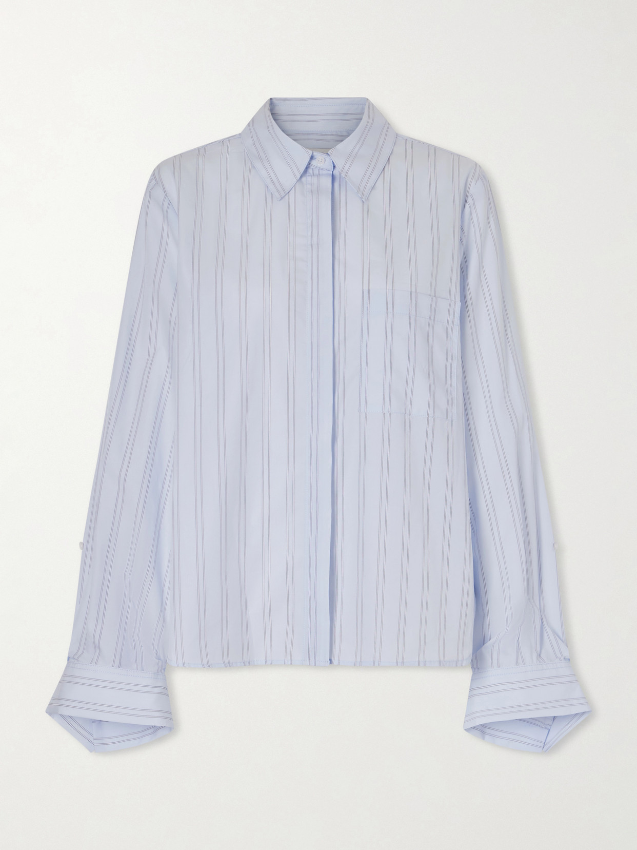Twp Striped Cotton Shirt In Blue