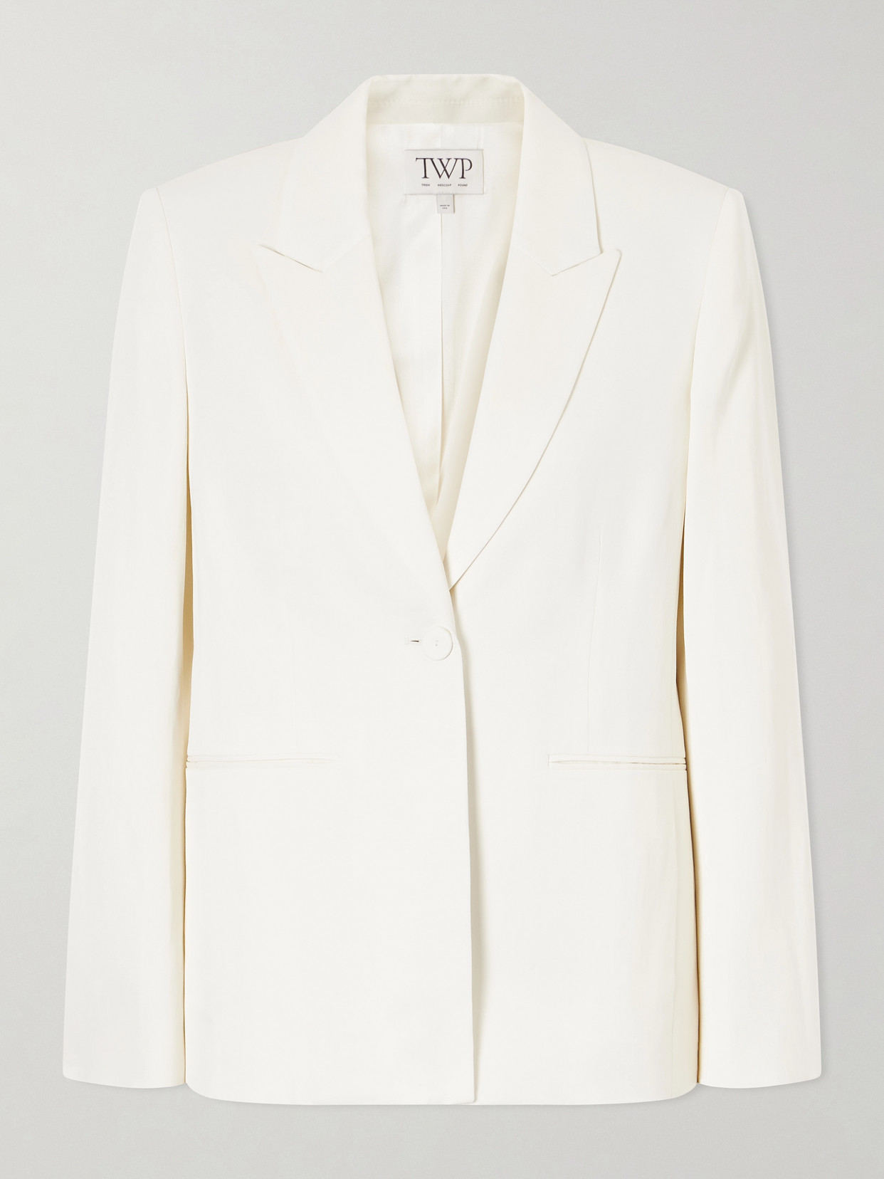Twp Satin Blazer In Neutral
