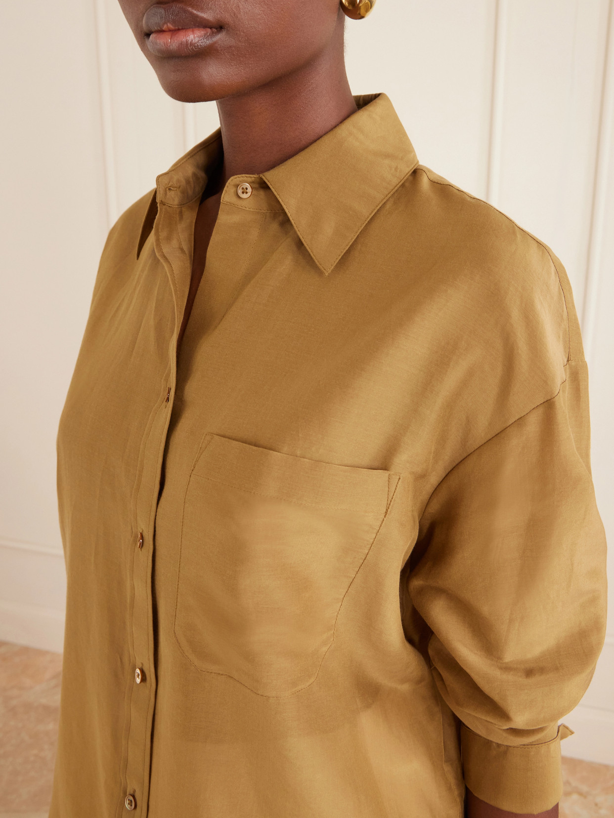 Big Joe Cotton And Silk-Blend Shirt