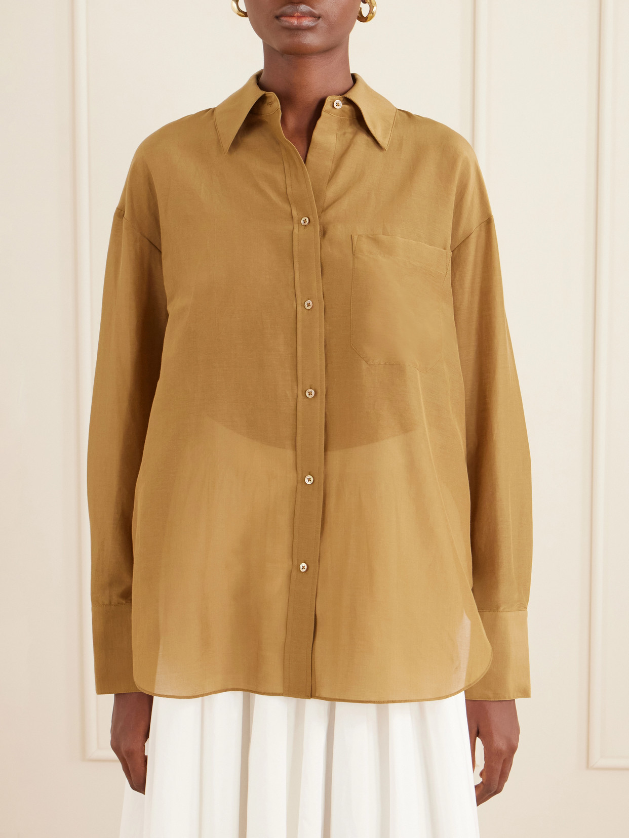 Big Joe Cotton And Silk-Blend Shirt