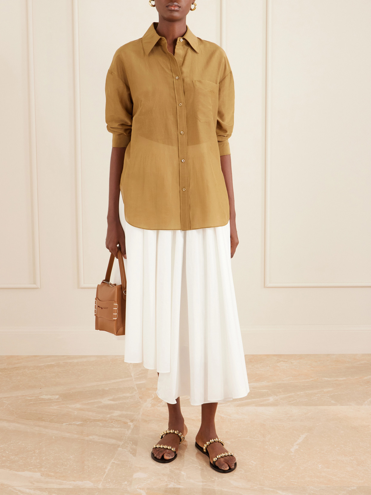 Big Joe Cotton And Silk-Blend Shirt
