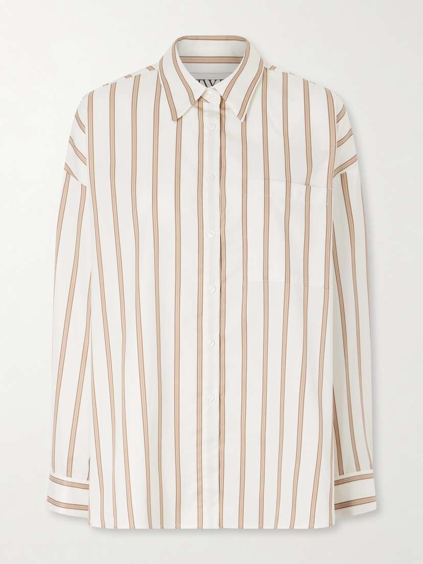 TWP Something Borrowed Striped Cotton-poplin Shirt