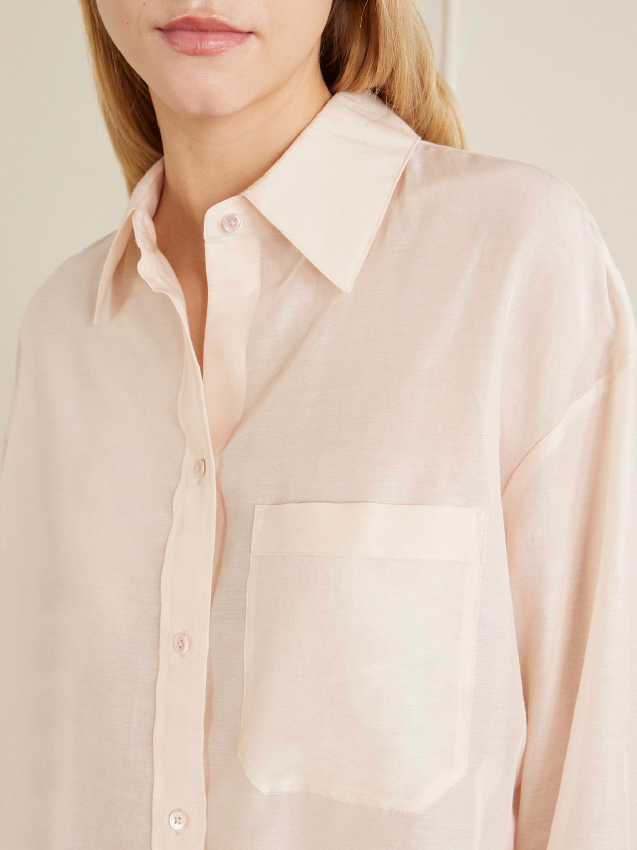 Big Joe Cotton And Silk-Blend Voile Shirt