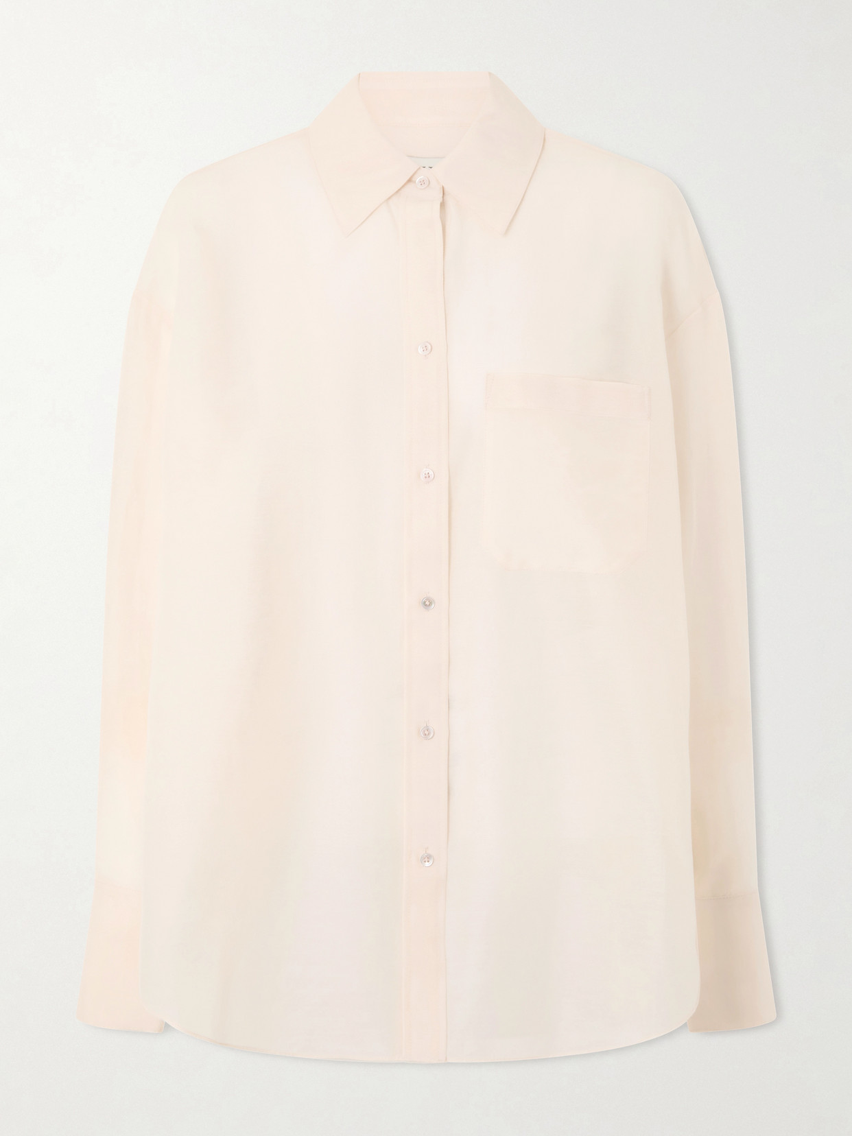 Twp Big Joe Cotton And Silk-blend Voile Shirt In Pink