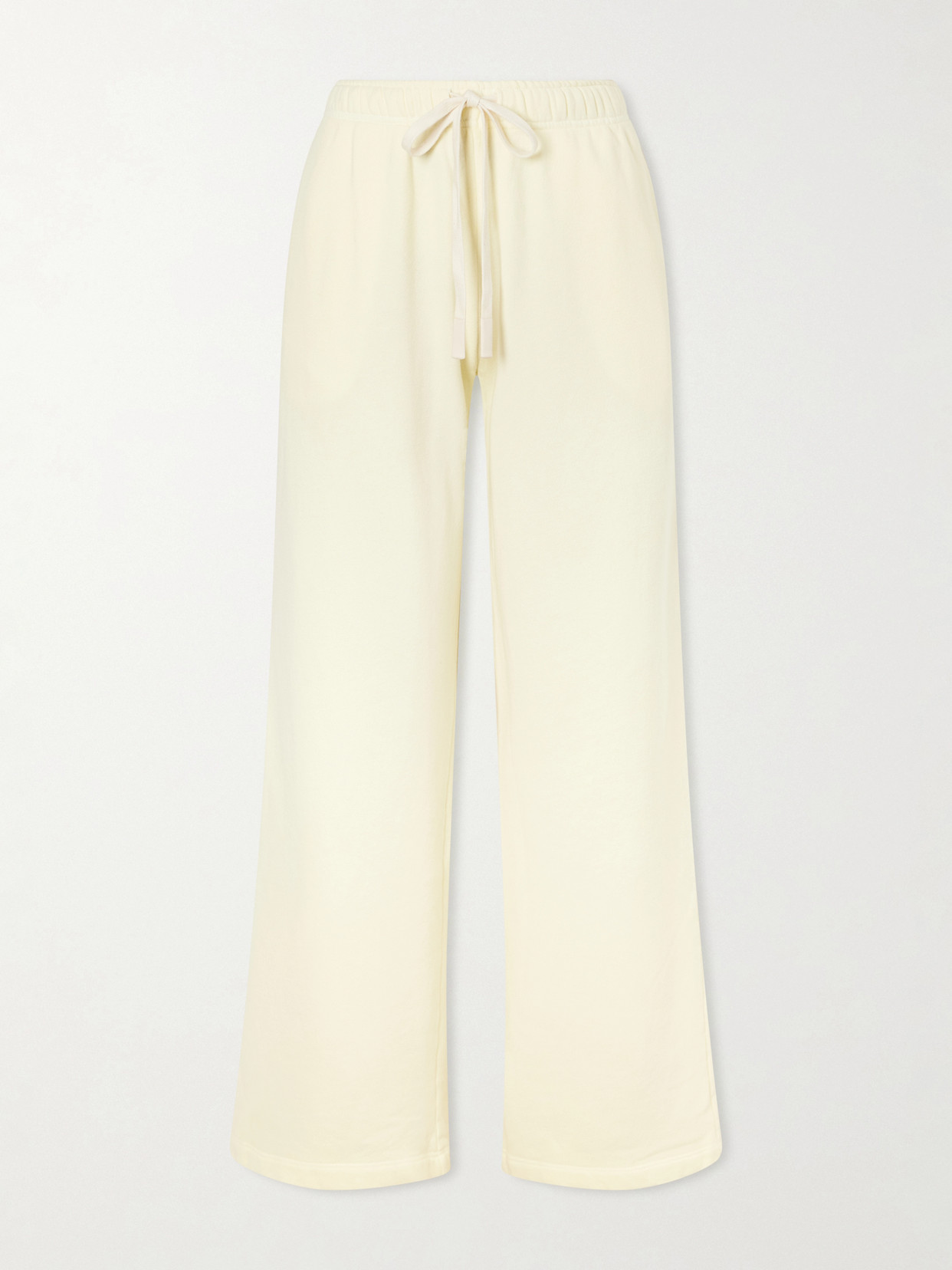 Twp Cotton Drawstring Track Pants In Yellow