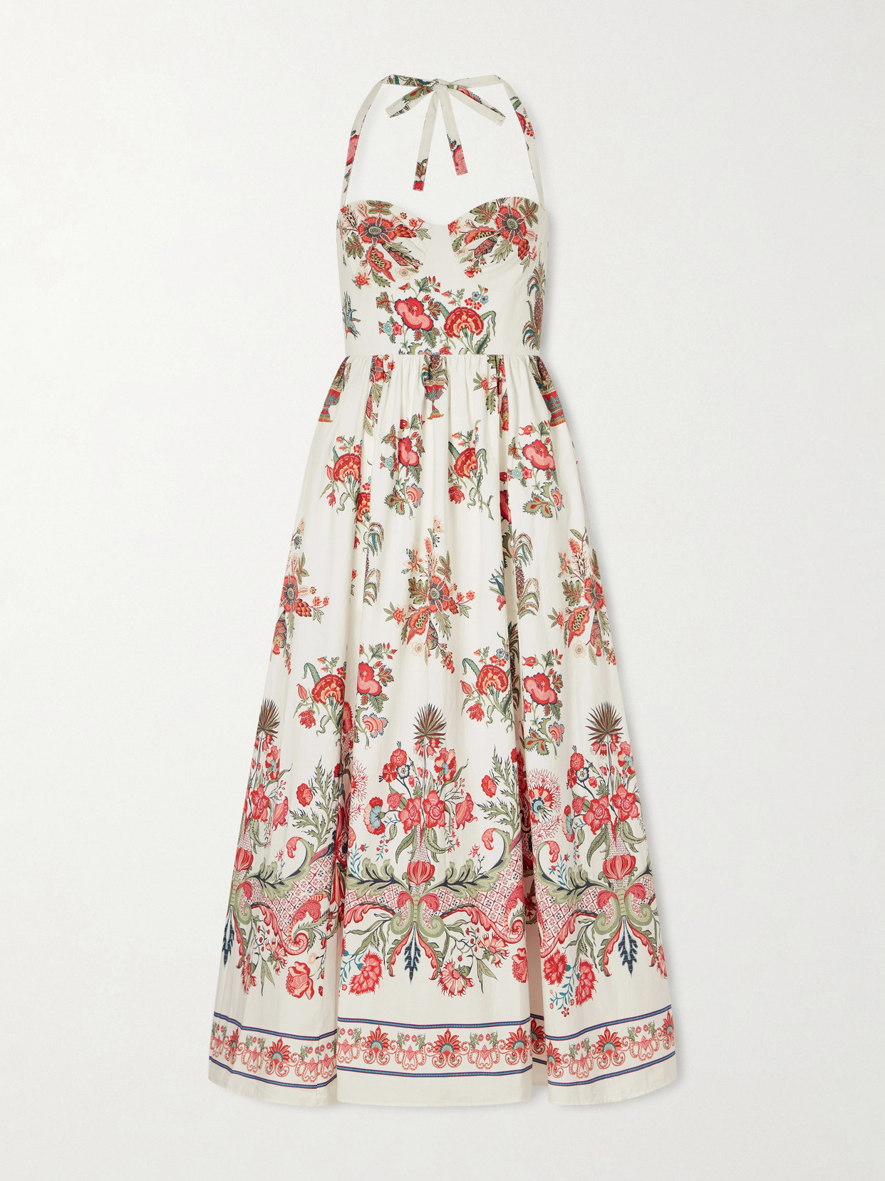 Emporio Sirenuse Johanna Chintz Floral-print Cotton Maxi Dress In Multi