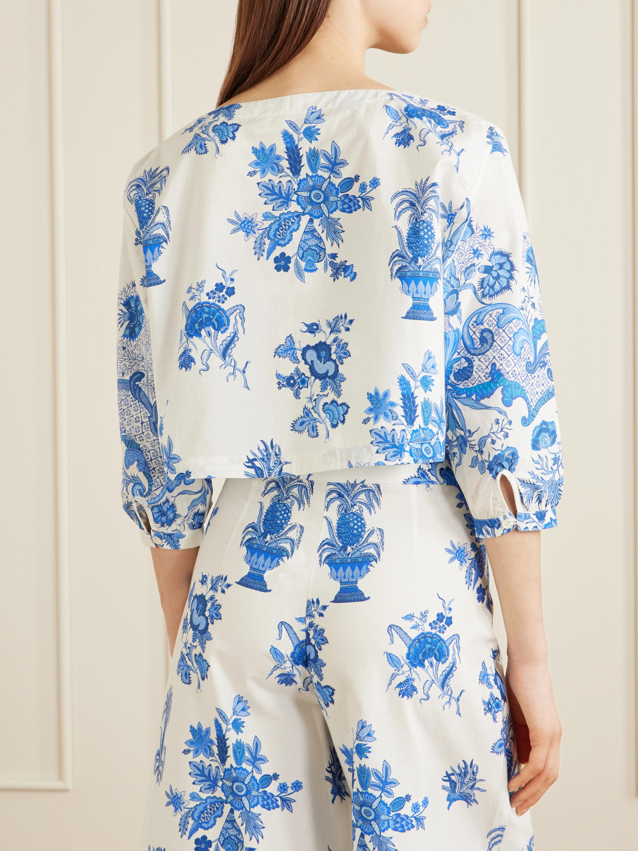 New Jinny Chintz Floral-Print Cotton Blouse