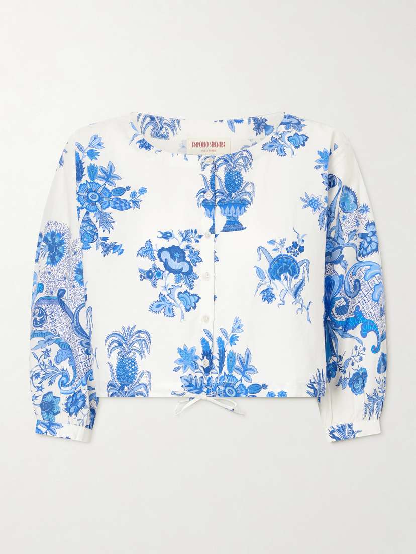 Emporio Sirenuse New Jinny Chintz Floral-print Cotton Blouse