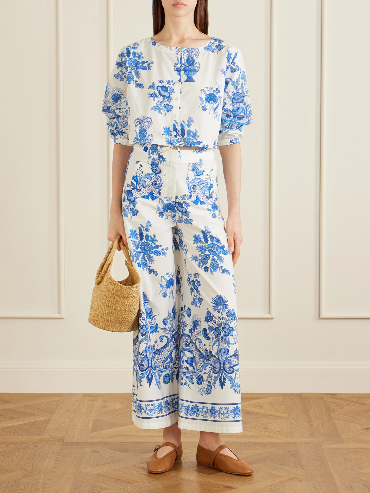 New Jinny Chintz Floral-Print Cotton Blouse