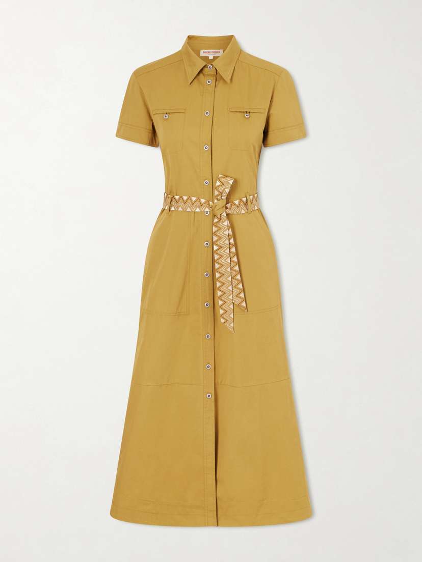 Emporio Sirenuse Giselle Belted Cotton Midi Dress