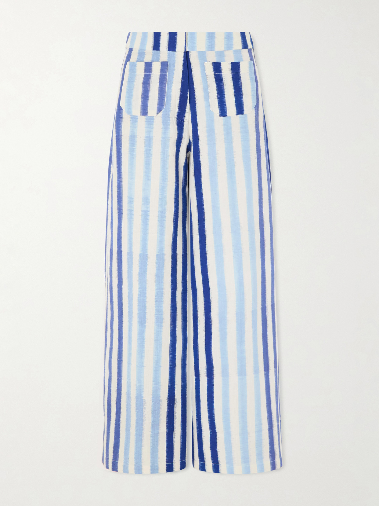 Emporio Sirenuse Striped Wide-leg Cotton Pants In Multi