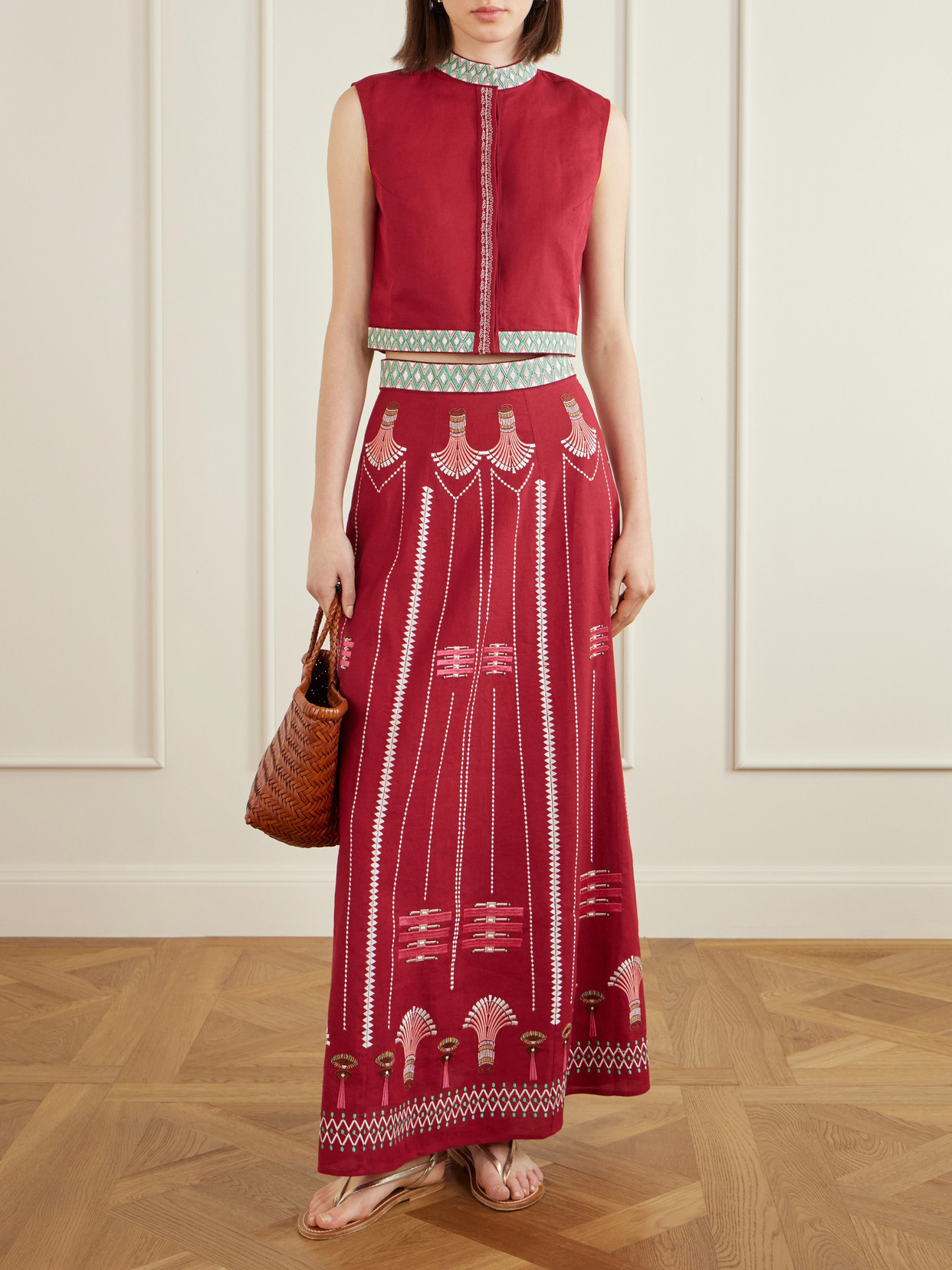 And Cotton-Blend Blouse