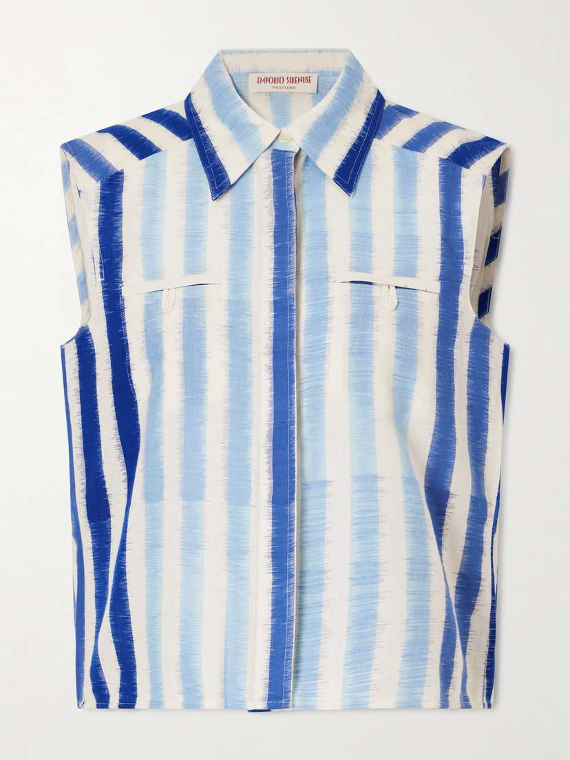Emporio Sirenuse Ylena Striped Cotton Shirt