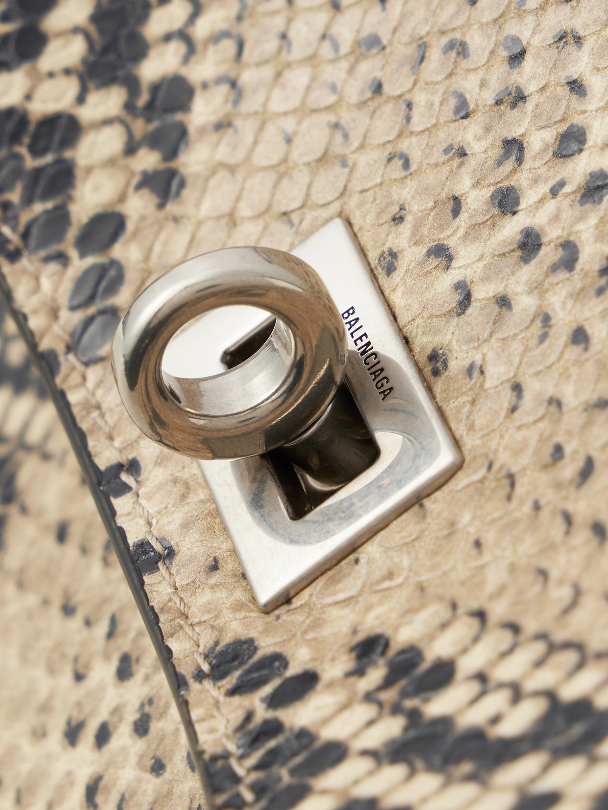 Balenciaga Rodeo Mini Snake-effect Leather Tote In Multi