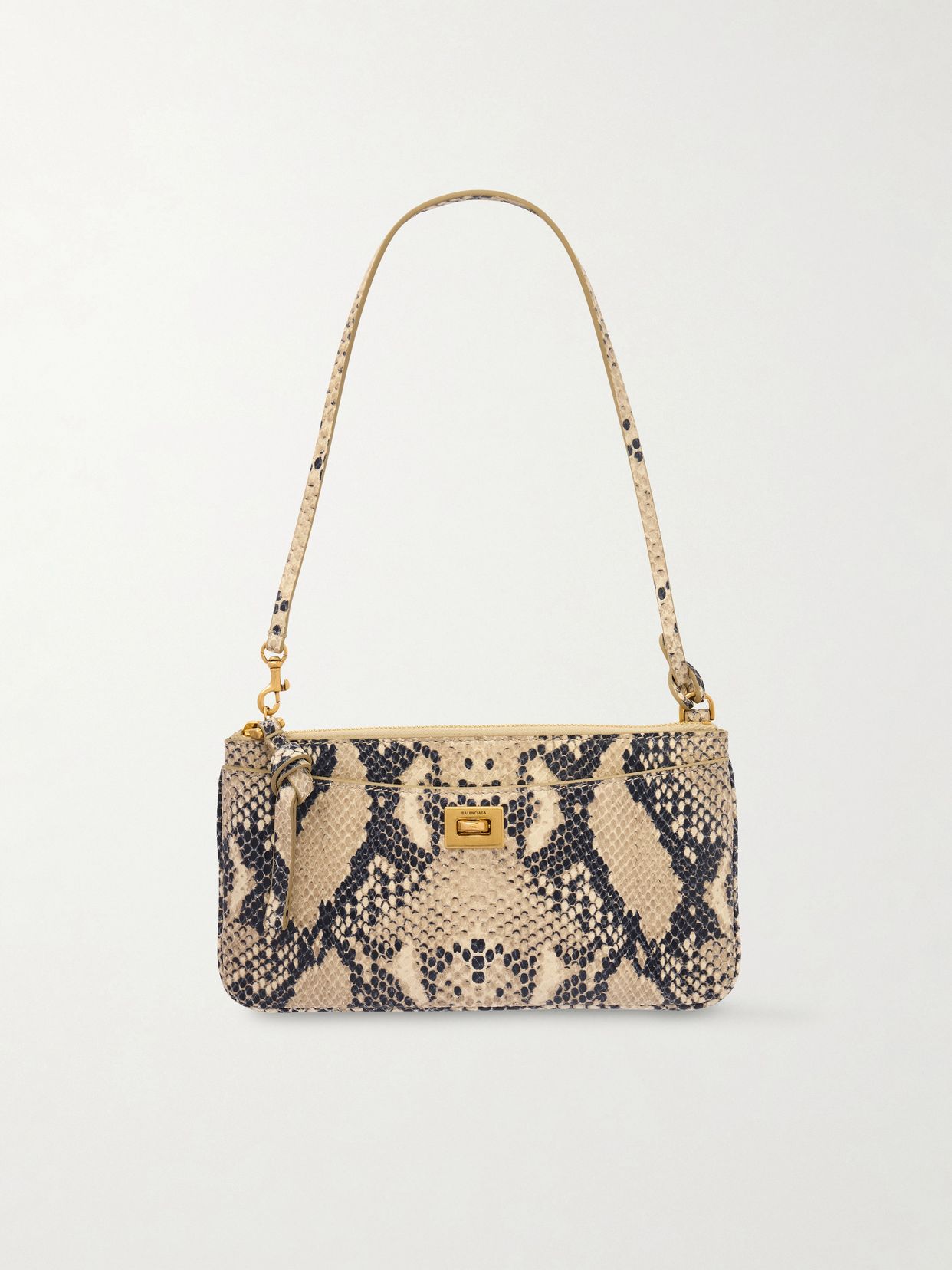 Rodeo snake-effect leather shoulder bag