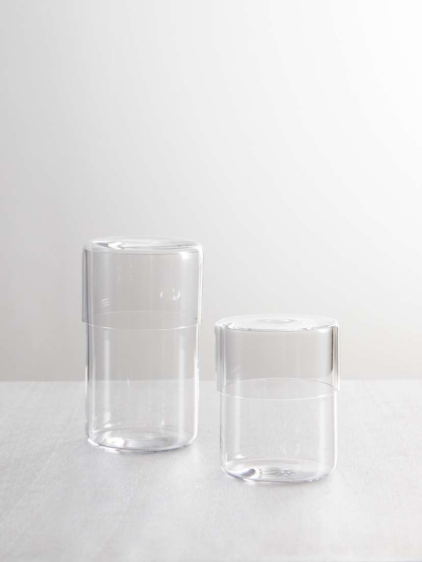 LOBMEYR Strnad Set Of Two Crystal Glass Boxes