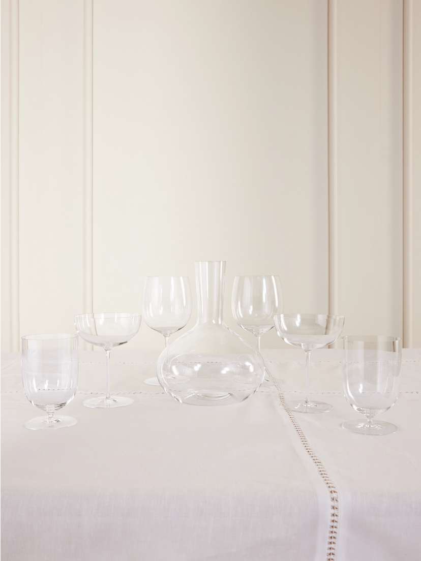 LOBMEYR + Polka Crystal Decanter And Wine, Champagne And Water Glasses Set