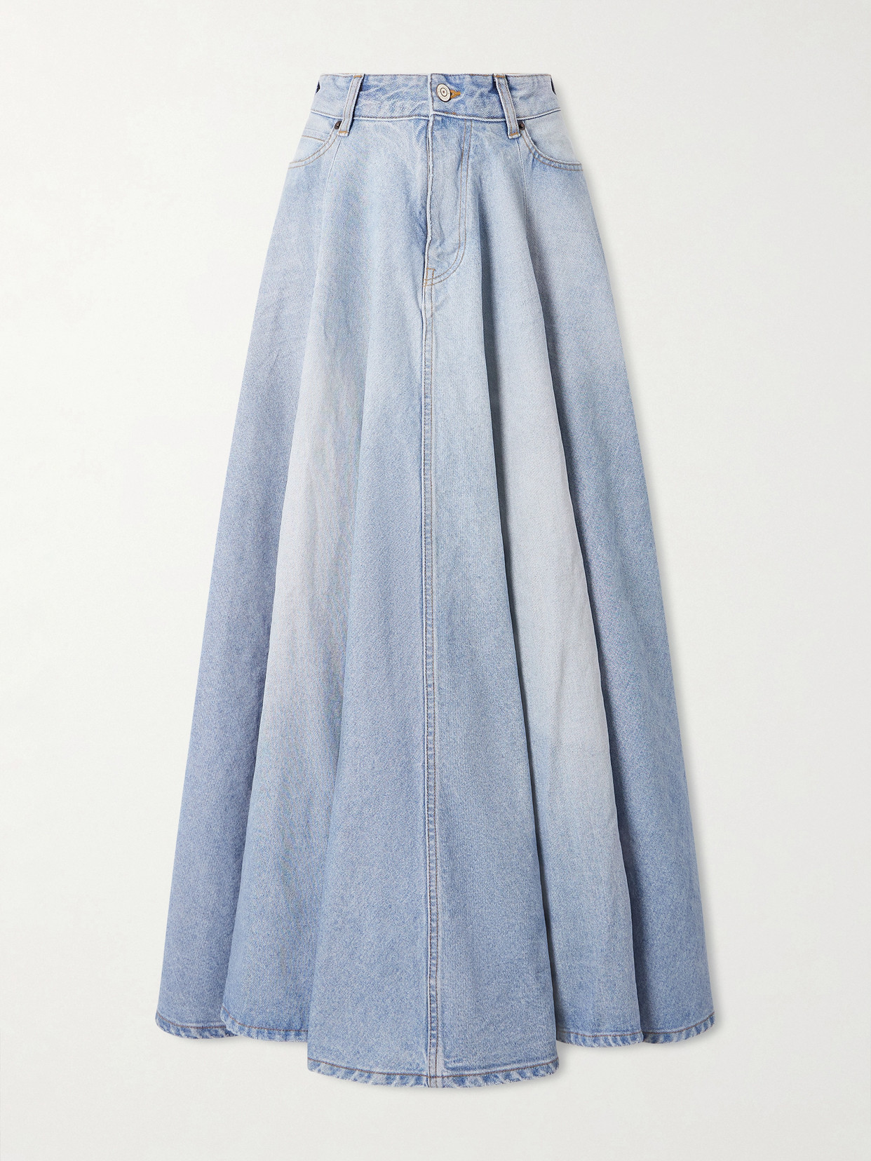 Balenciaga Maxi Skirt With Innovative Design And Five-pocket Style In Blue
