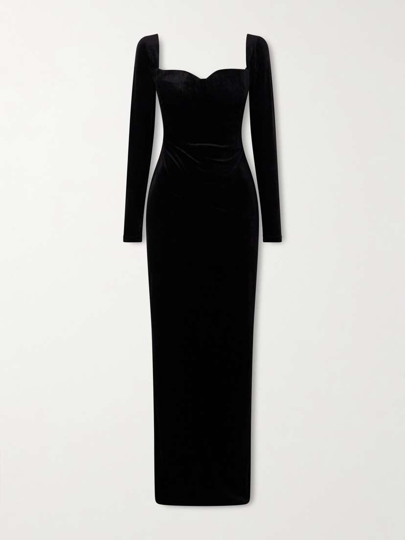 Balenciaga Velvet Bustier Gown