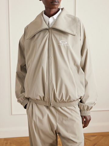 Balenciaga Oversized embroidered shell track jacket