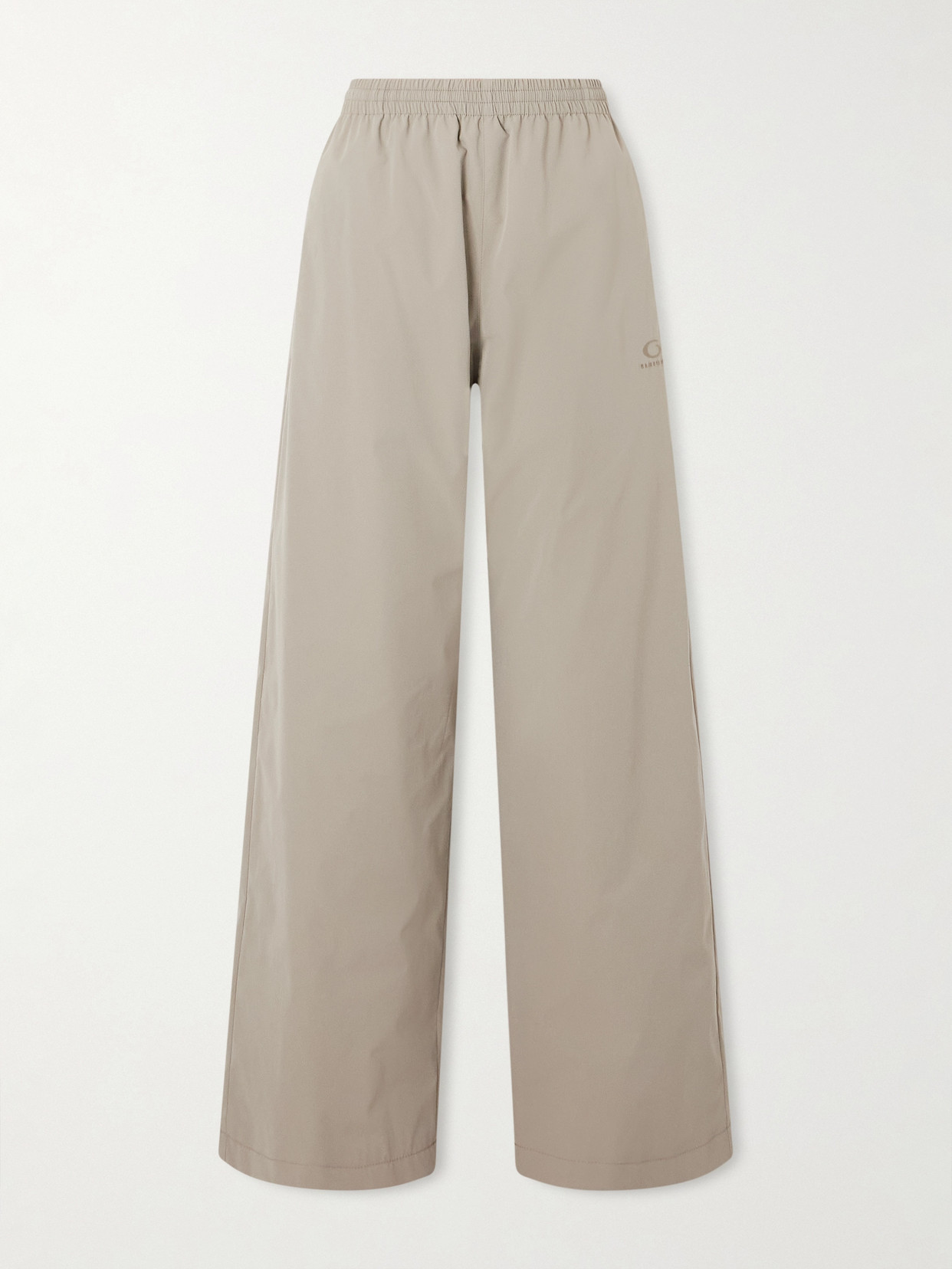 Balenciaga Embroidered Shell Pants In Neutral