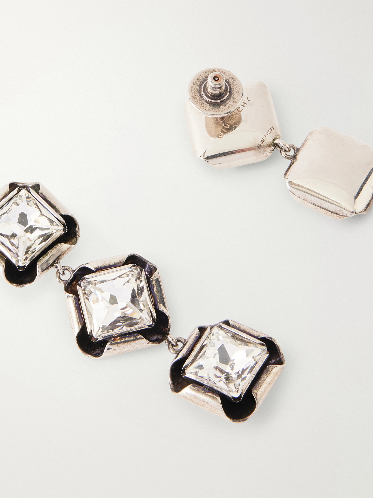 Givenchy Silver-tone Crystal Earrings In Silver