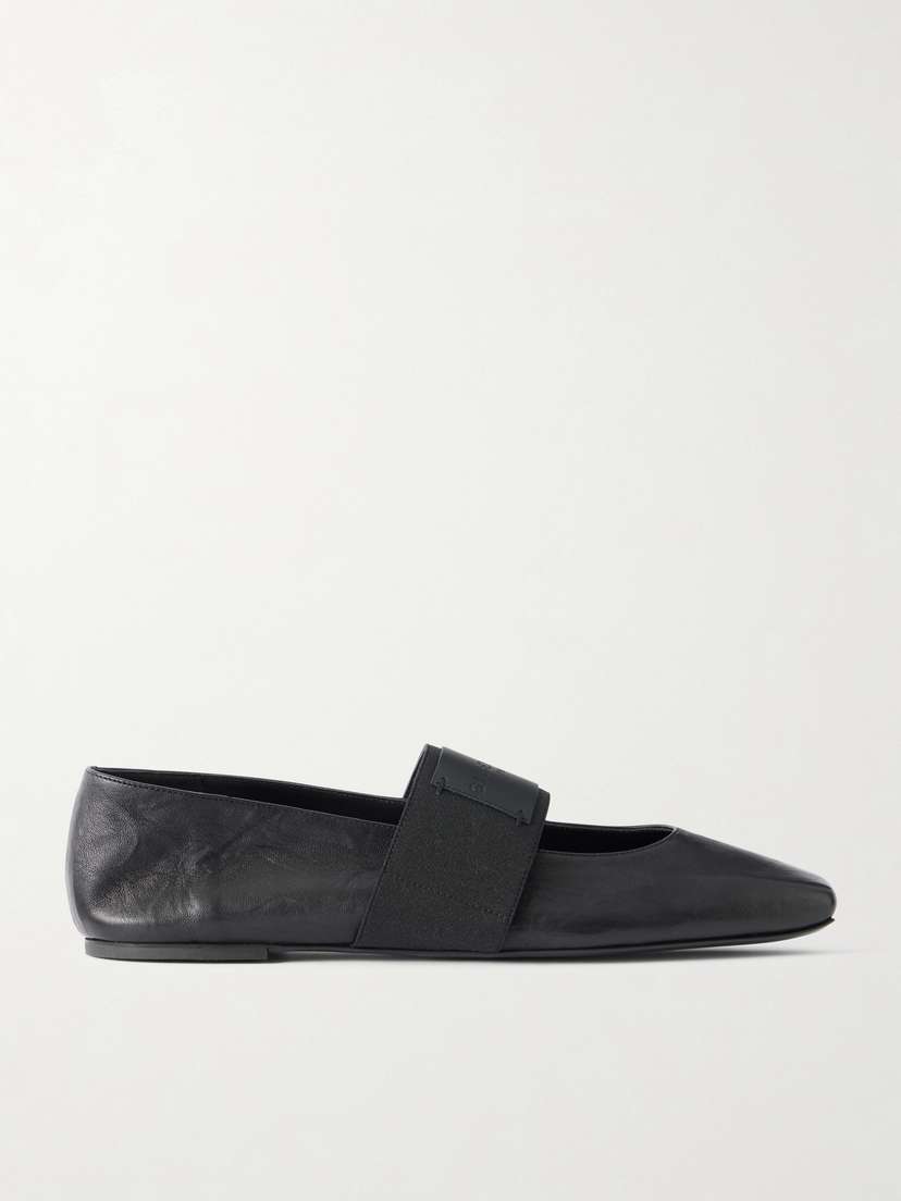 Givenchy Logo-appliquéd Leather Ballerina Flats