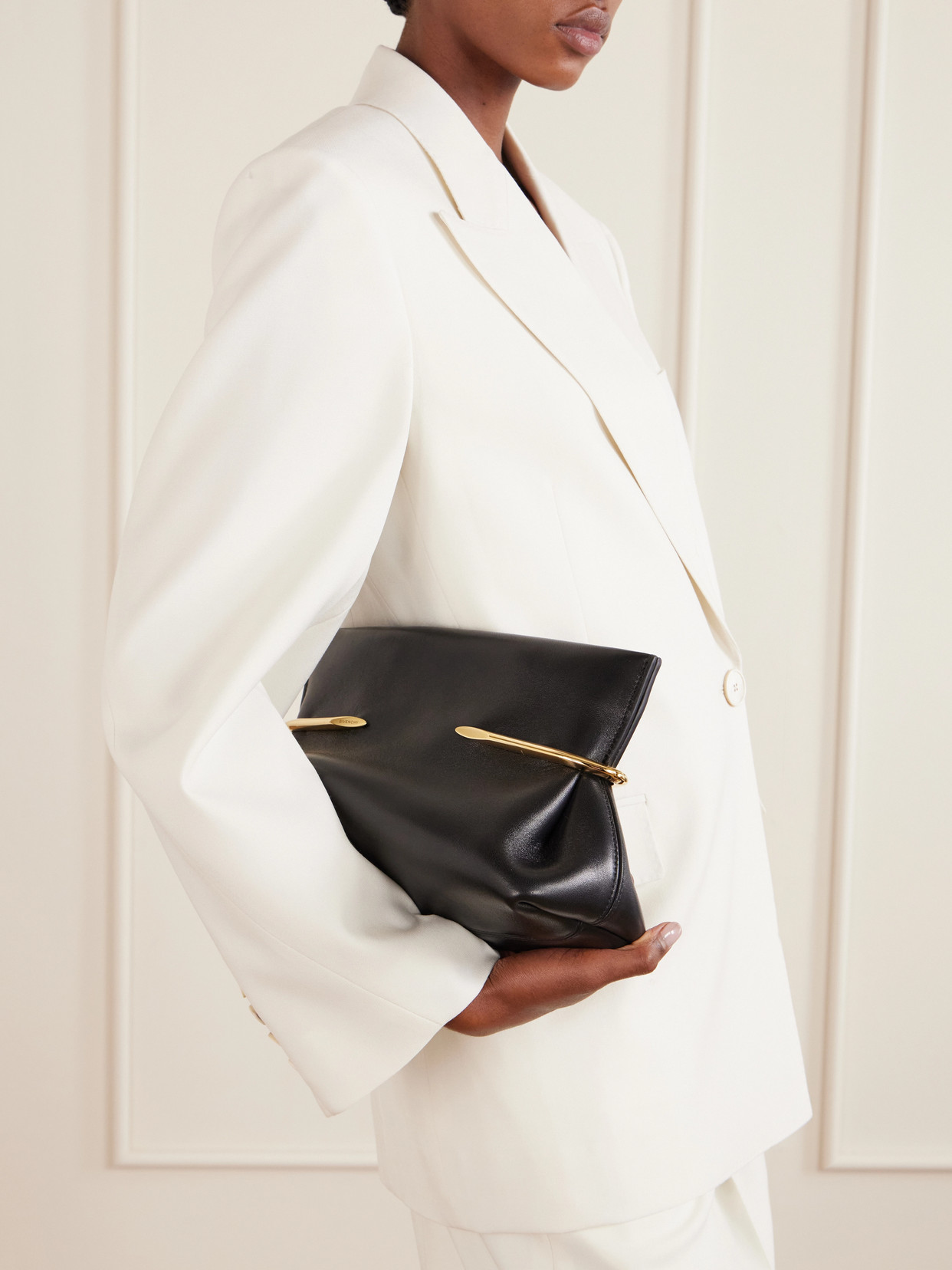 Givenchy Pinch Squeezed Horizontal Tote Bag In Nappa Leather In Black