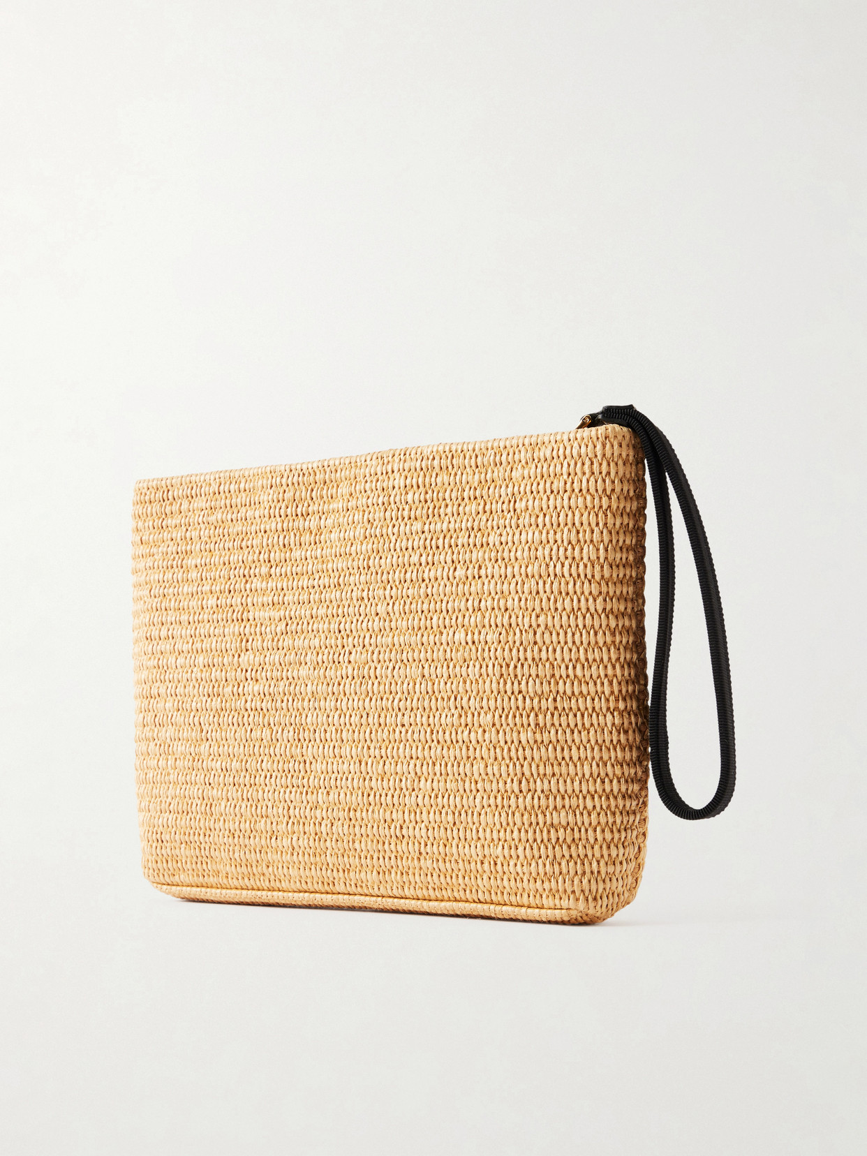 Givenchy Logo Raffia Clutch In Neutral
