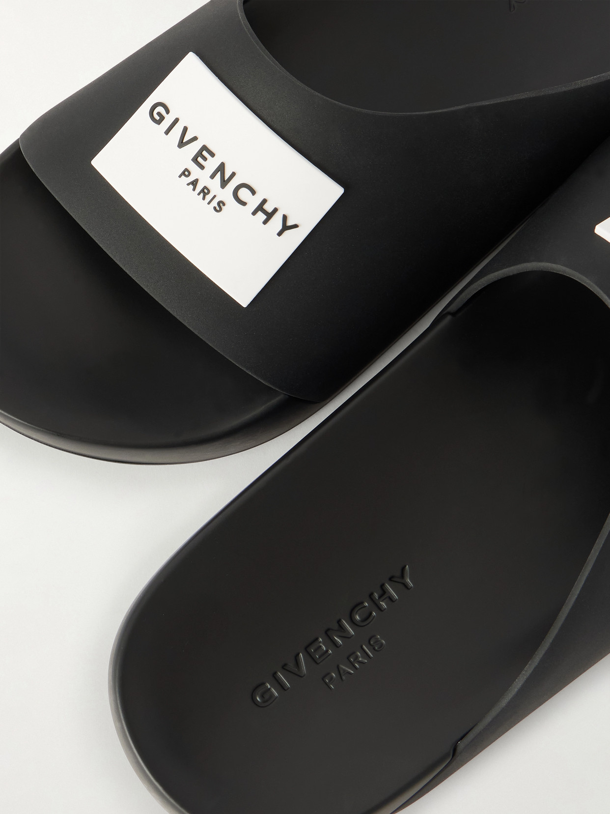 Givenchy Rubber Slides In Black
