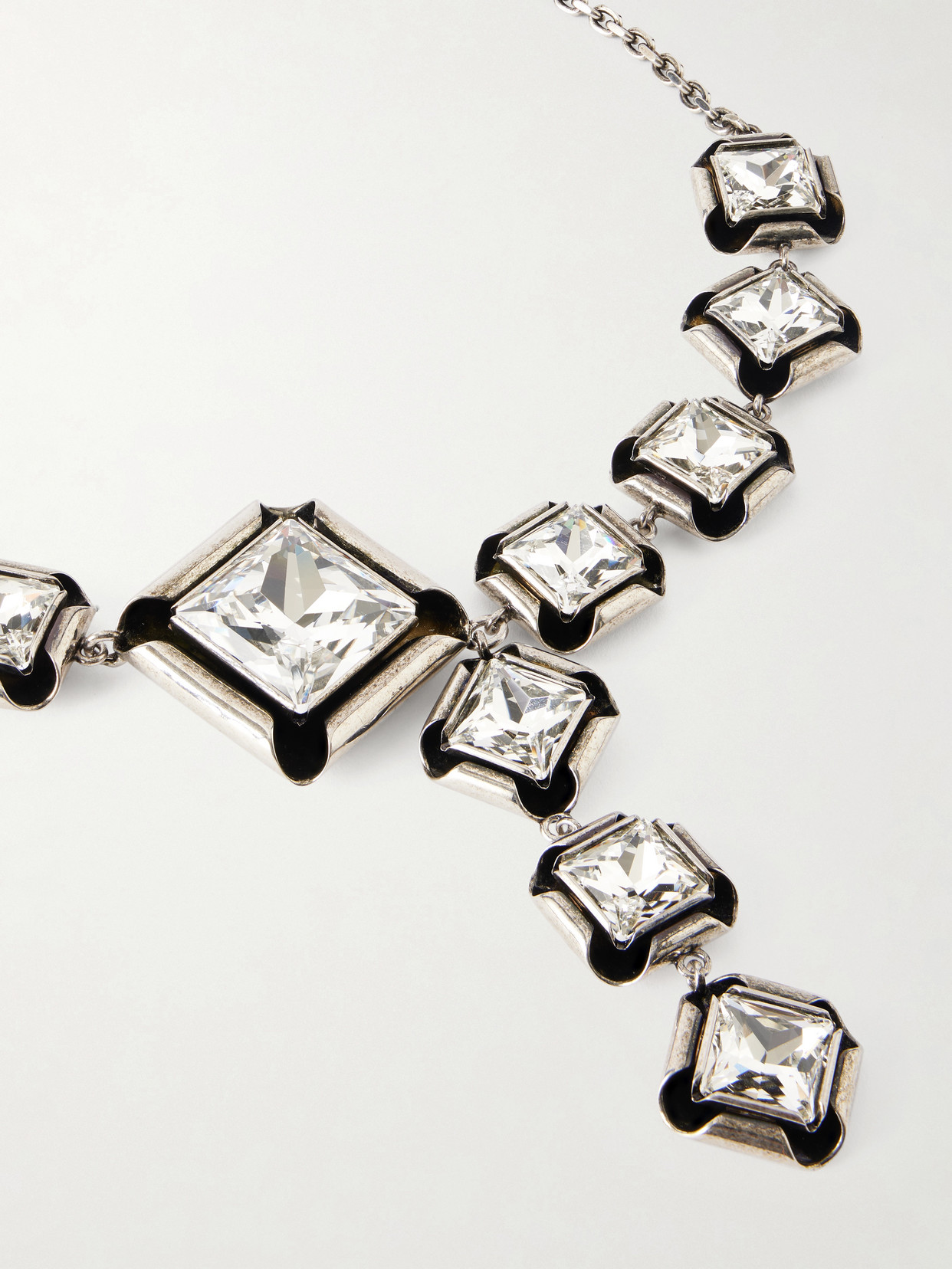 Givenchy Silver-tone Crystal Necklace In Silver