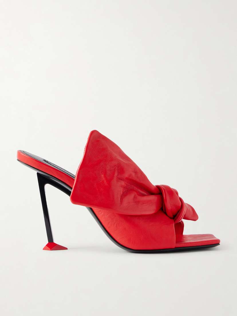 Givenchy Boudoir Bow-embellished Leather Mules