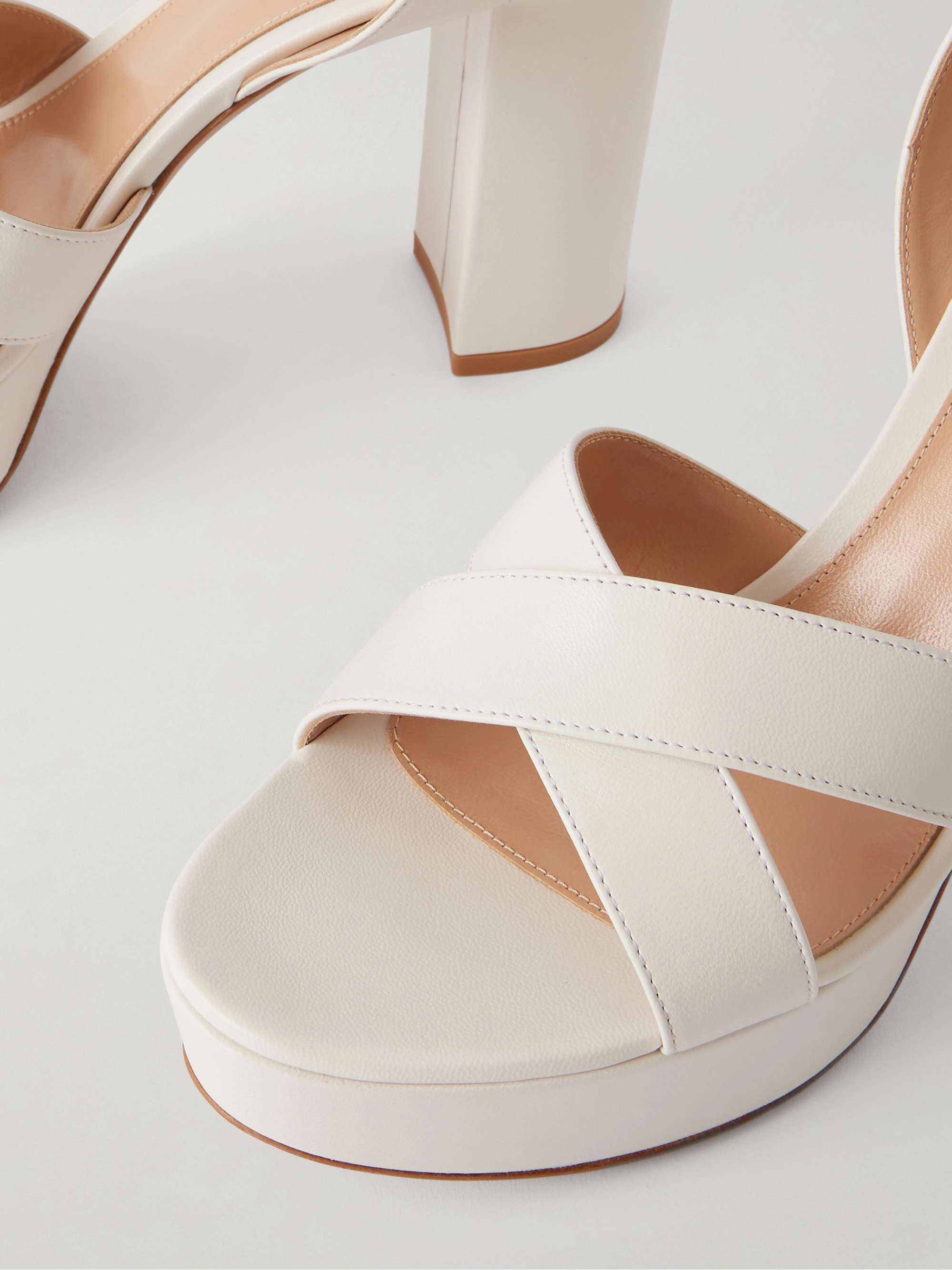 GIANVITO ROSSI Sabrina 70 leather platform sandals | NET-A-PORTER