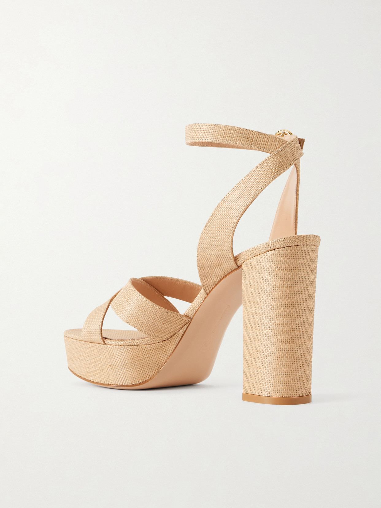 Sabrina Haiti 70 Raffia Platform Sandals
