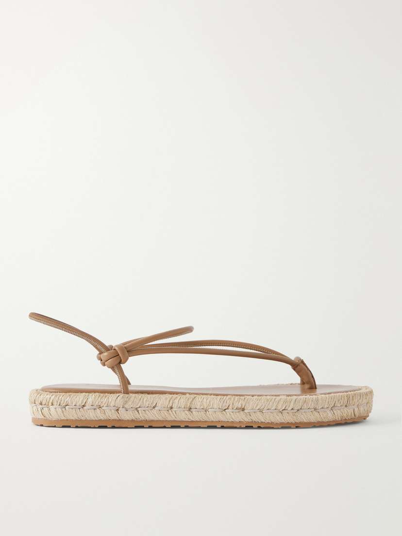 Gianvito Rossi Leather Espadrille Sandals